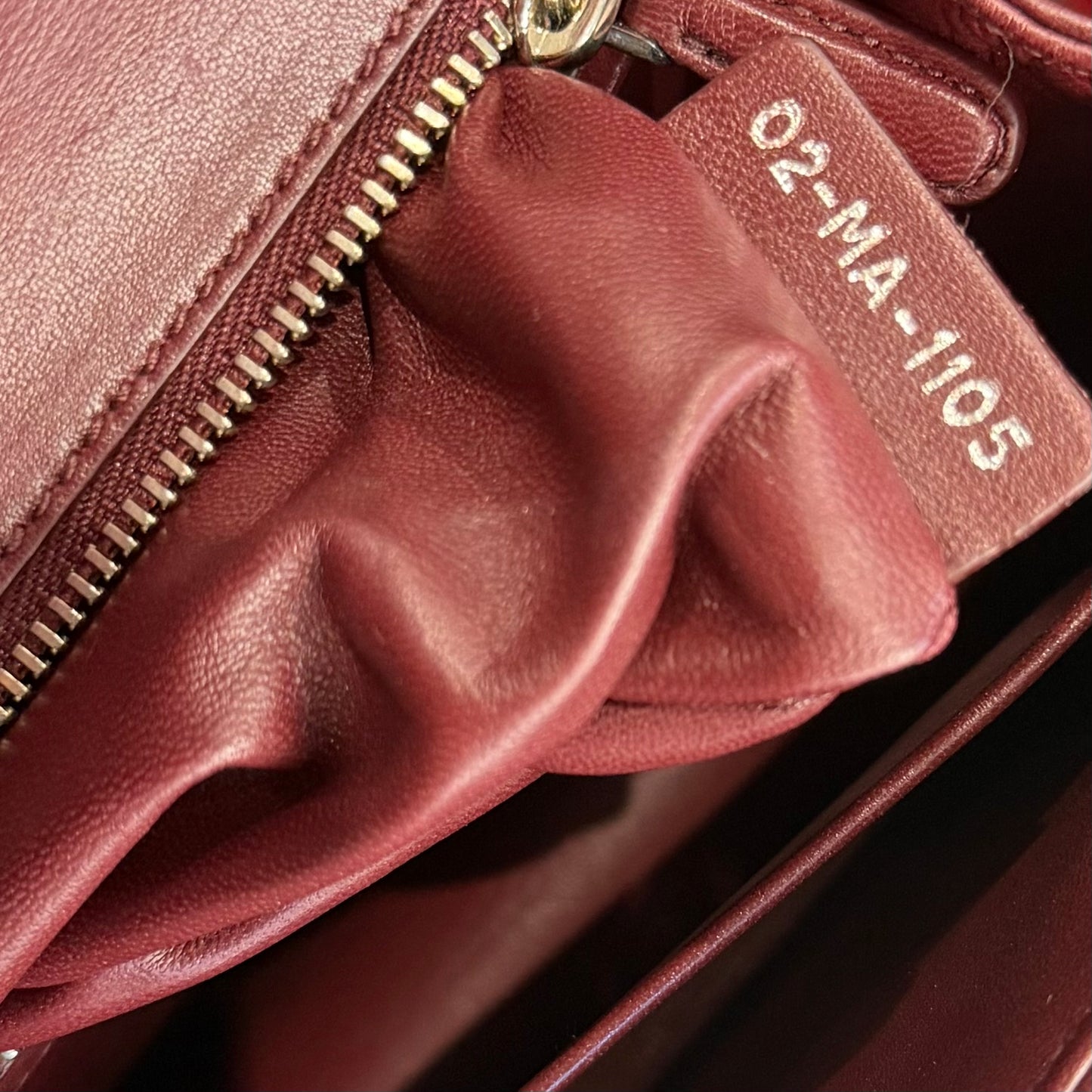 DIOR - BAG DIORAMA MEDIUM BURGUNDY TWEED AND LEATHER SILVER HARDWARE