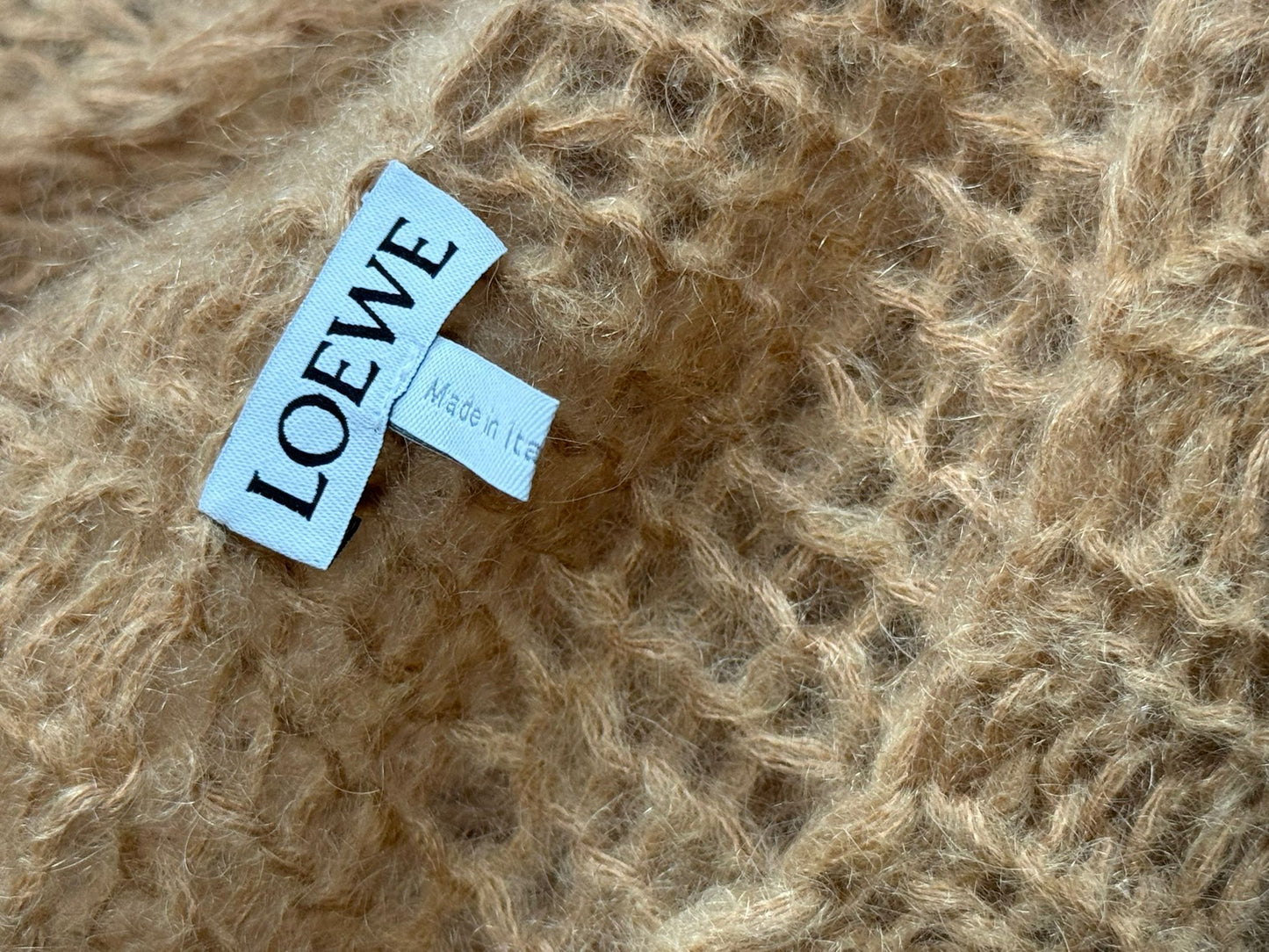 LOEWE - PULL ANAGRAM OVERSIZED LIGHT BROWN SIZE S