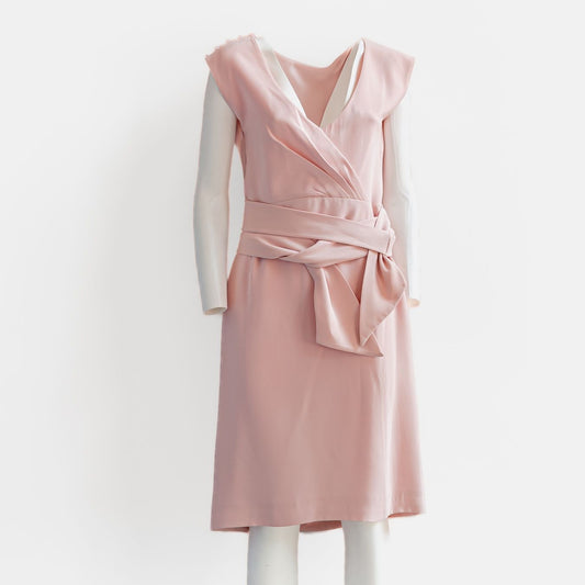 DIOR - DRESS MIDI WITH BOWS PINK SIZE 40 FR