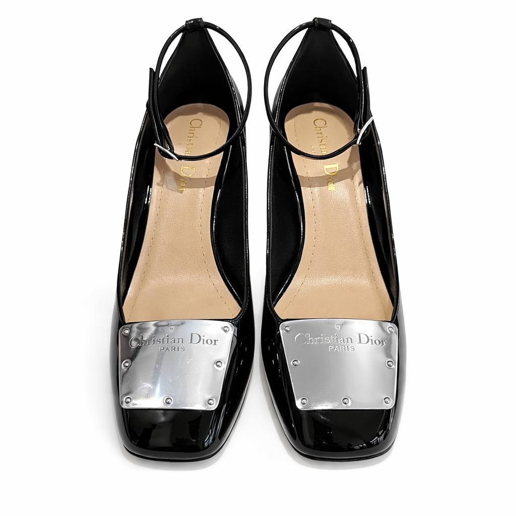 DIOR - BALLERINA LA PARISIENNE D BLACK PATENT PUMPS SIZE 36,5 EU