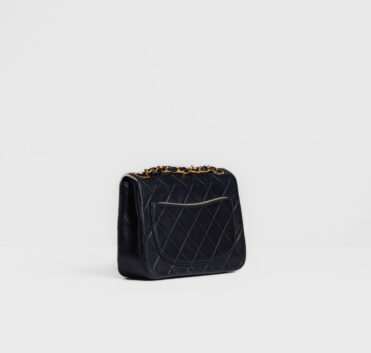 CHANEL - BAG MINI TIMELESS LEATHER NAVY BLUE WHITE TRIM