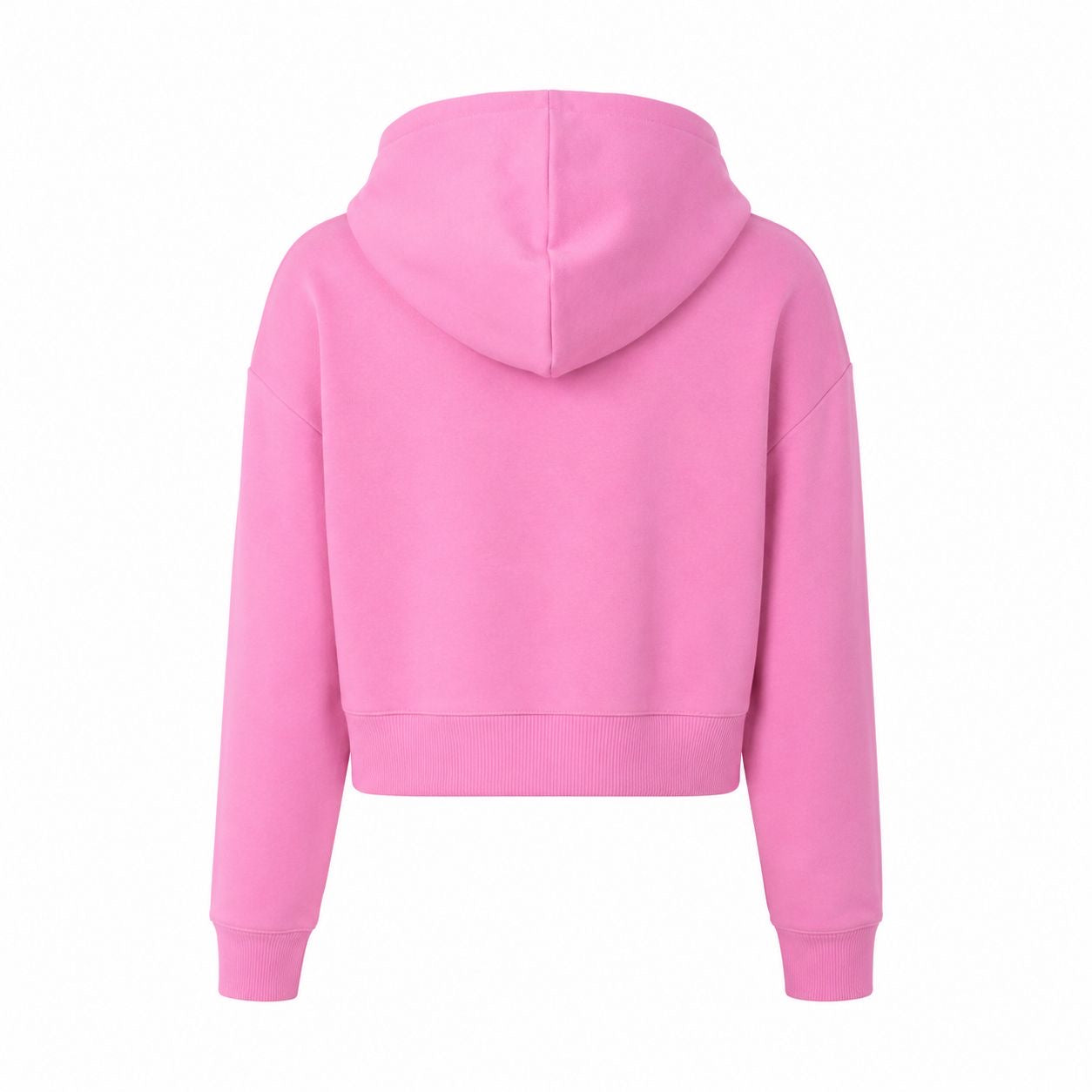 BALMAIN - HOODIE PINK COTTON WITH SILVER LOGO SIZE XS