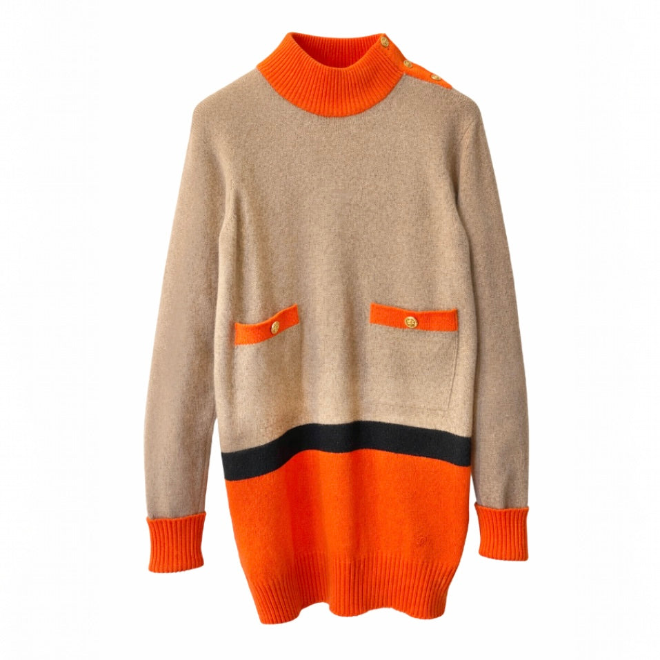 CHANEL - SWEATER CASHMERE MULTICOLOR SIZE M