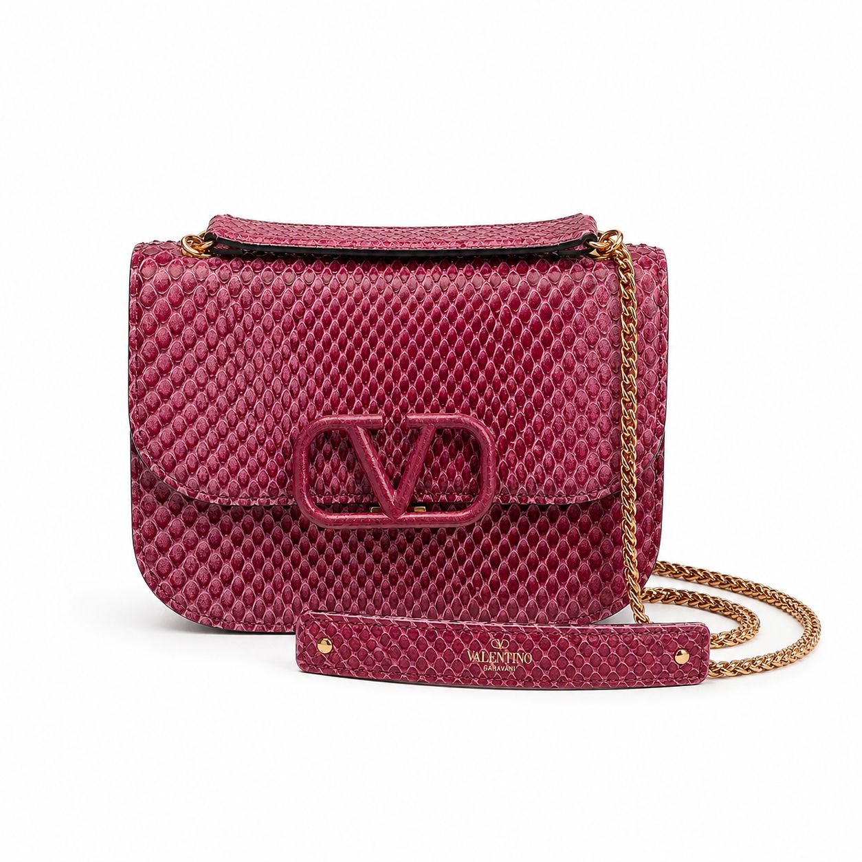 VALENTINO - BAG VLOGO PYTHON PURPLE
