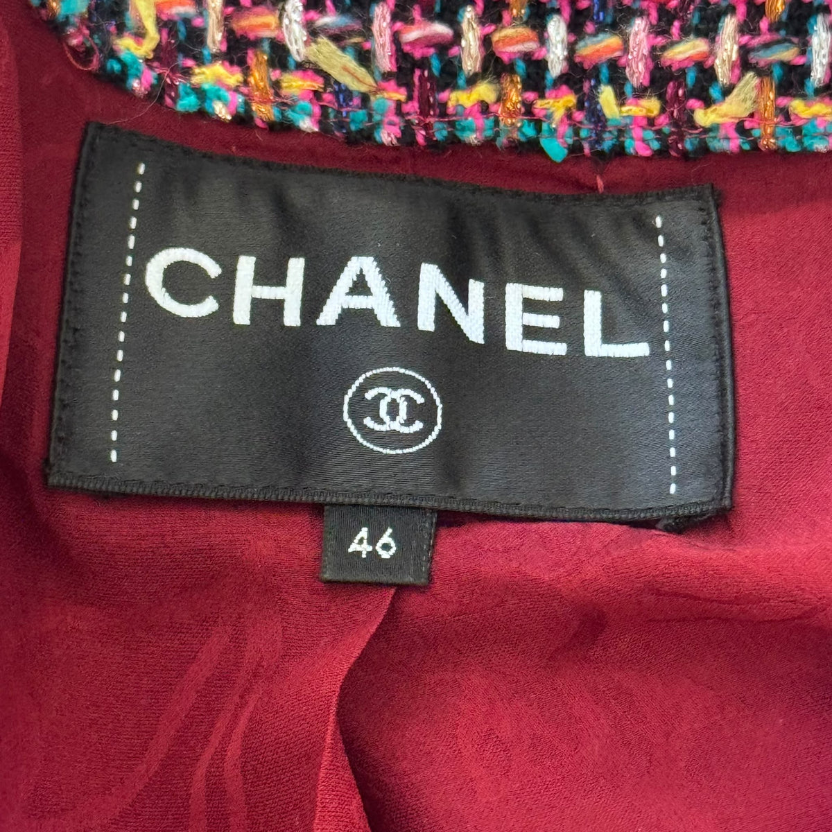 CHANEL - LONG COAT TWEED MULTICOLOR SIZE 46 FR COLLECTION 2023