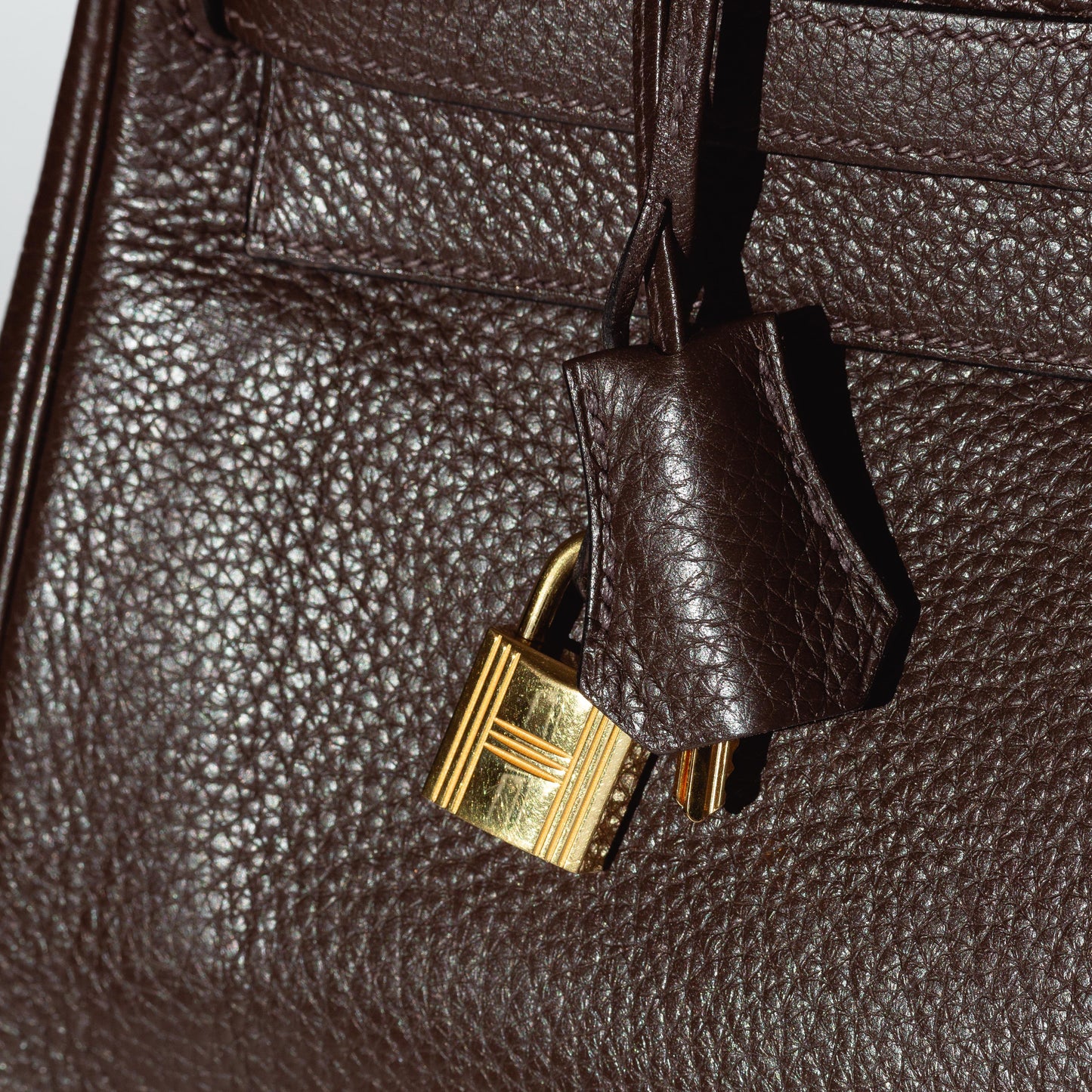 HERMÈS- KELLY 35 BAG TOGO LEATHER IN COFFEE COLOUR WITH GOLD HARDWARE