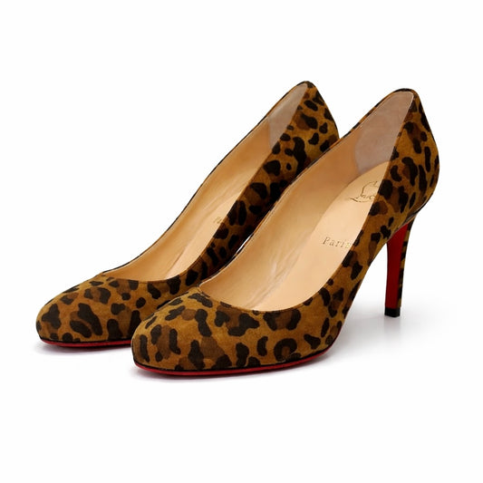 LOUBOUTIN - PUMPS LEOPARD PRINT SIZE 38,5 EU