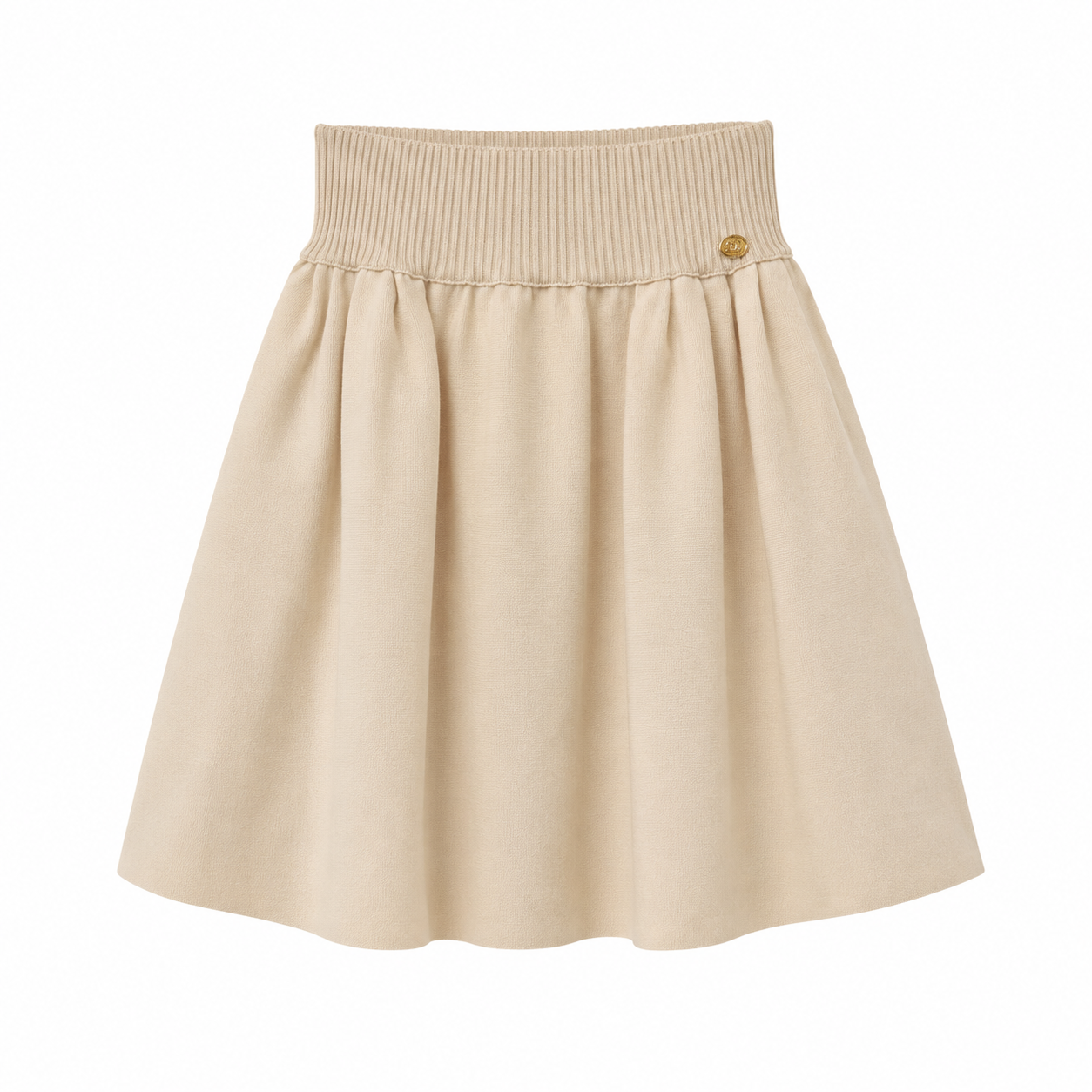 CHANEL - SKIRT MINI GOLD WITH LOGO DETAIL SIZE 40 FR