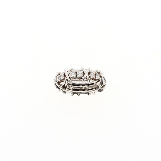 TIFFANY & CO - RING SIXTEEN STONES IN PLATINUM & DIAMONDS SIZE 50