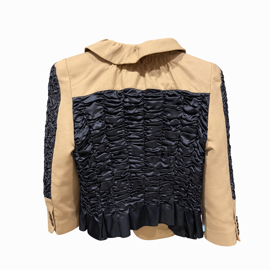 LOUIS VUITTON - JACKET BEIGE WOOL AND BLACK FR 40 FR