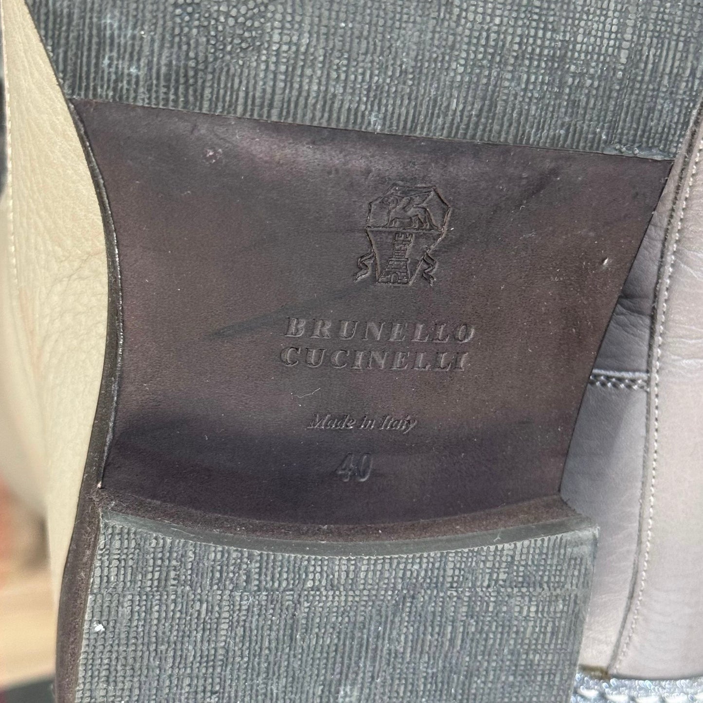 BRUNELLO CUCCINELLI - BOOTIES BROWN LEATHER SIZE 40 EU