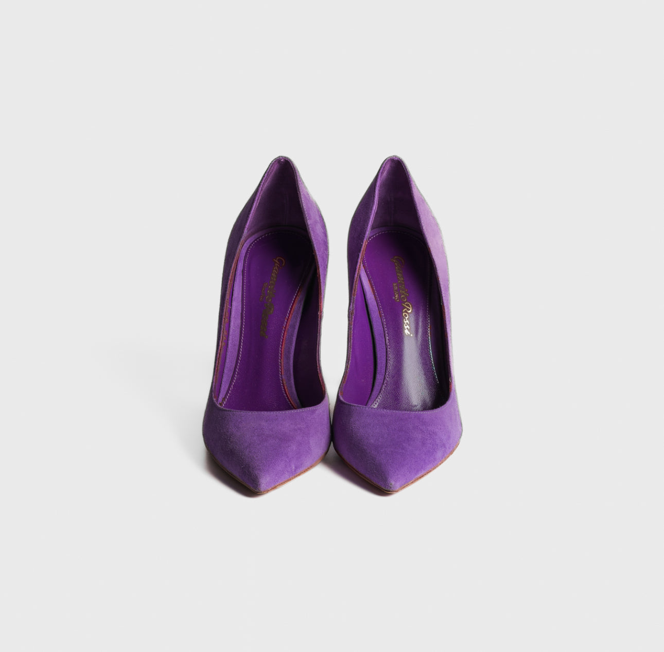 GIANVITO ROSSI - PUMPS SUEDE VIOLETTE SIZE 36 EU