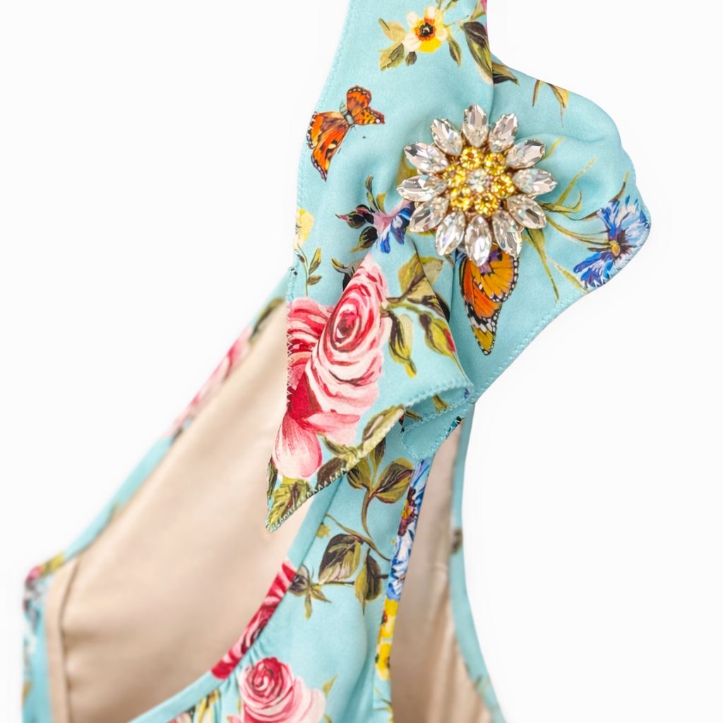DOLCE & GABBANA - DRESS MIDI FLORAL SIZE 42 IT