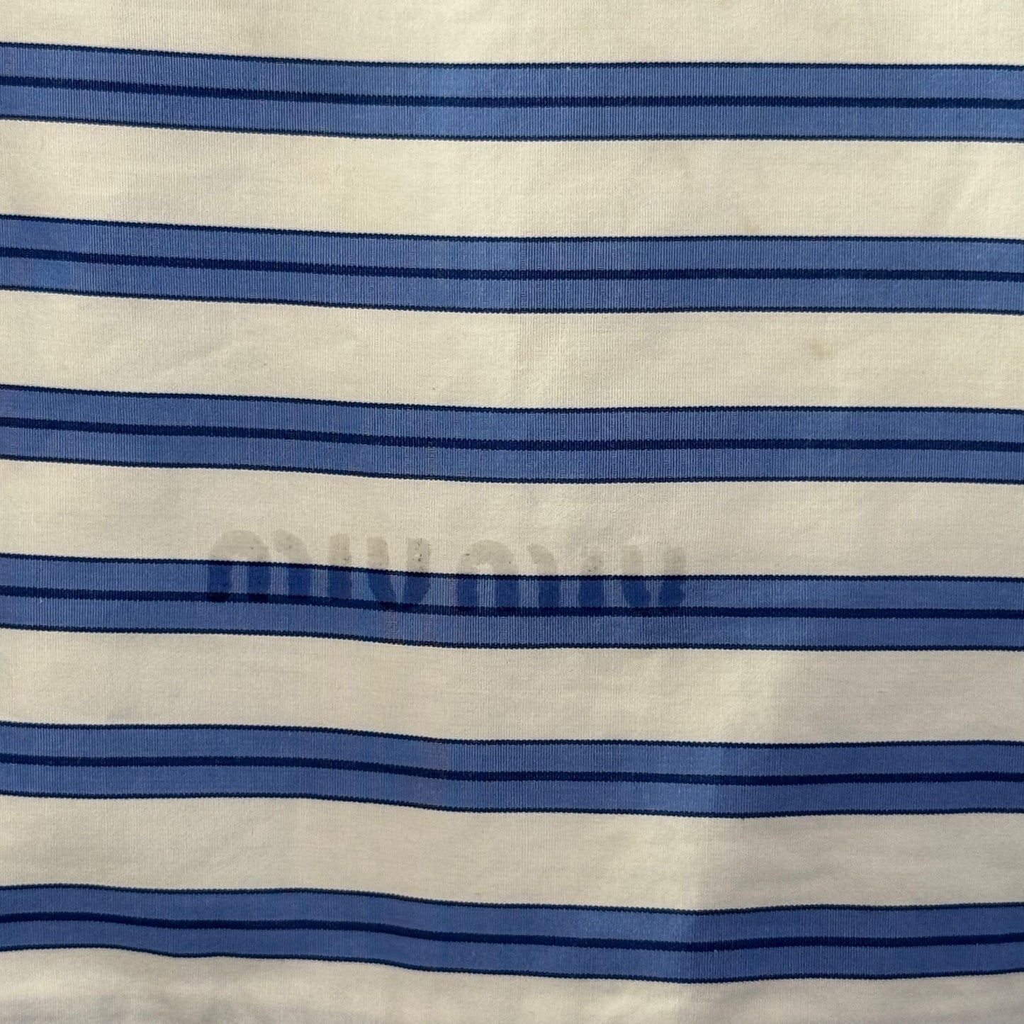 MIU MIU - SHIRT OVERSIZED STRIPES BLUE AND WHITE SIZE 38 IT