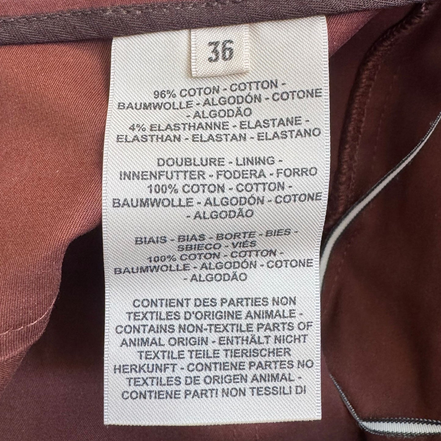 HERMÈS - SHORTS BROWN COTTON SIZE 36 FR