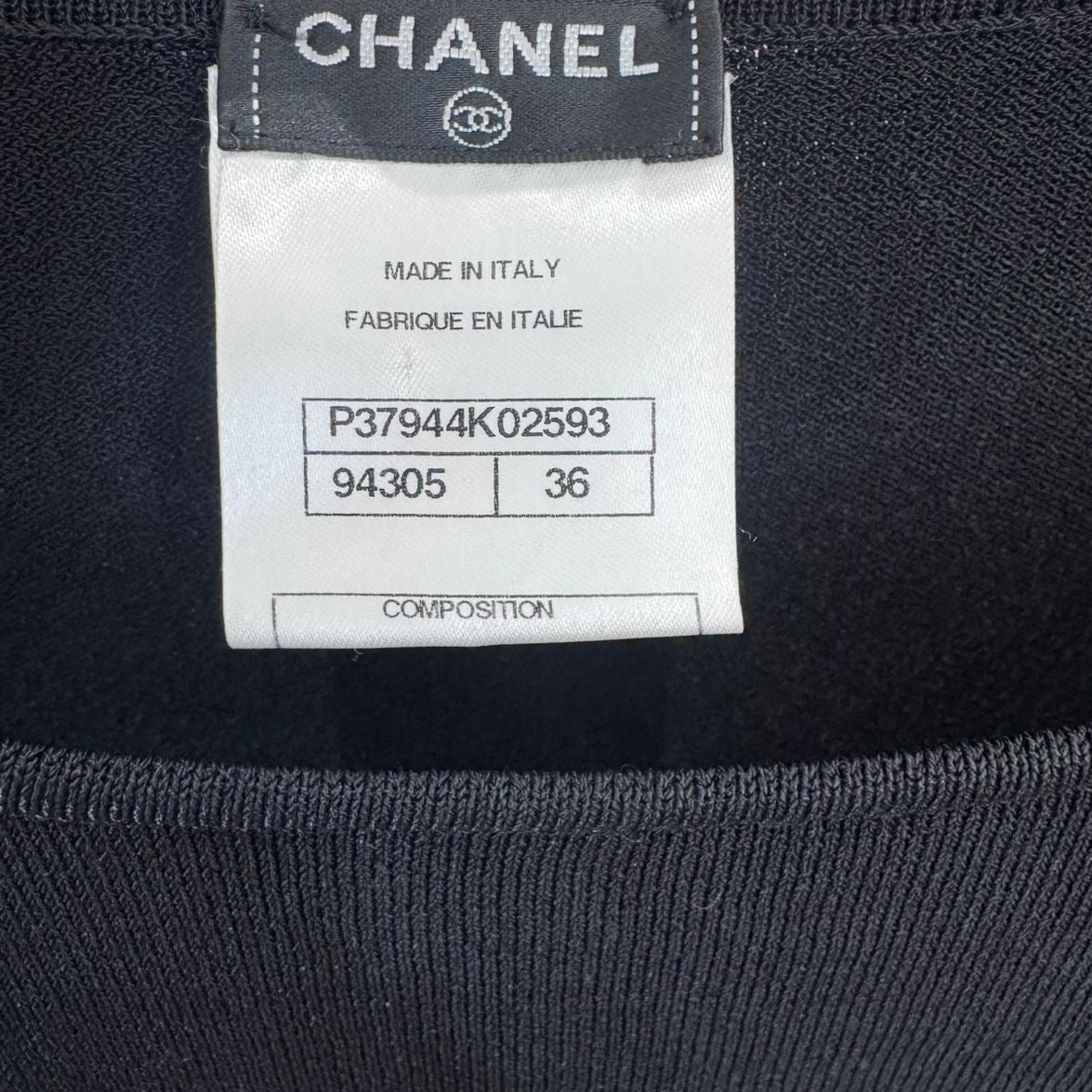 CHANEL - DRESS MINI BLACK SIZE 36 FR