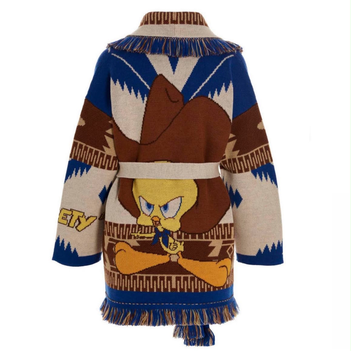 ALANUI - CARDIGAN BELTED MULTICOLOR LOONEY TUNES TWEETY SIZE S