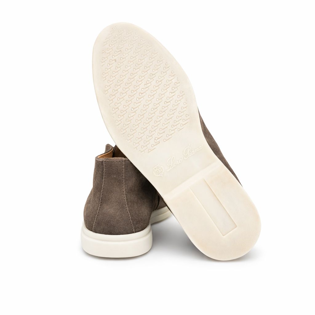 LORO PIANA - LOAFERS OPEN WALK BROWN SUEDE SIZE 36 EU