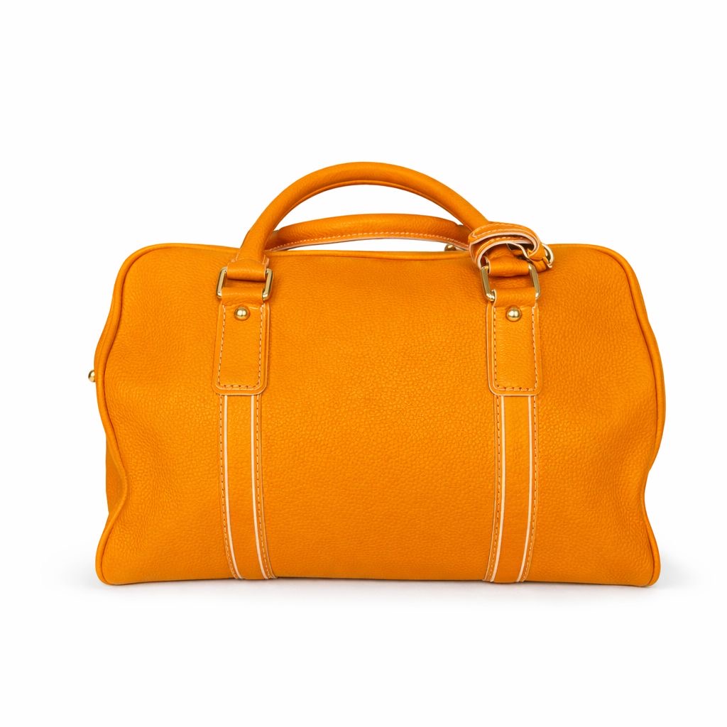 LOUIS VUITTON - *NEVER WORN* TOBAGO CARRYALL LEATHER BAG ORANGE GRAINED CALFSKIN