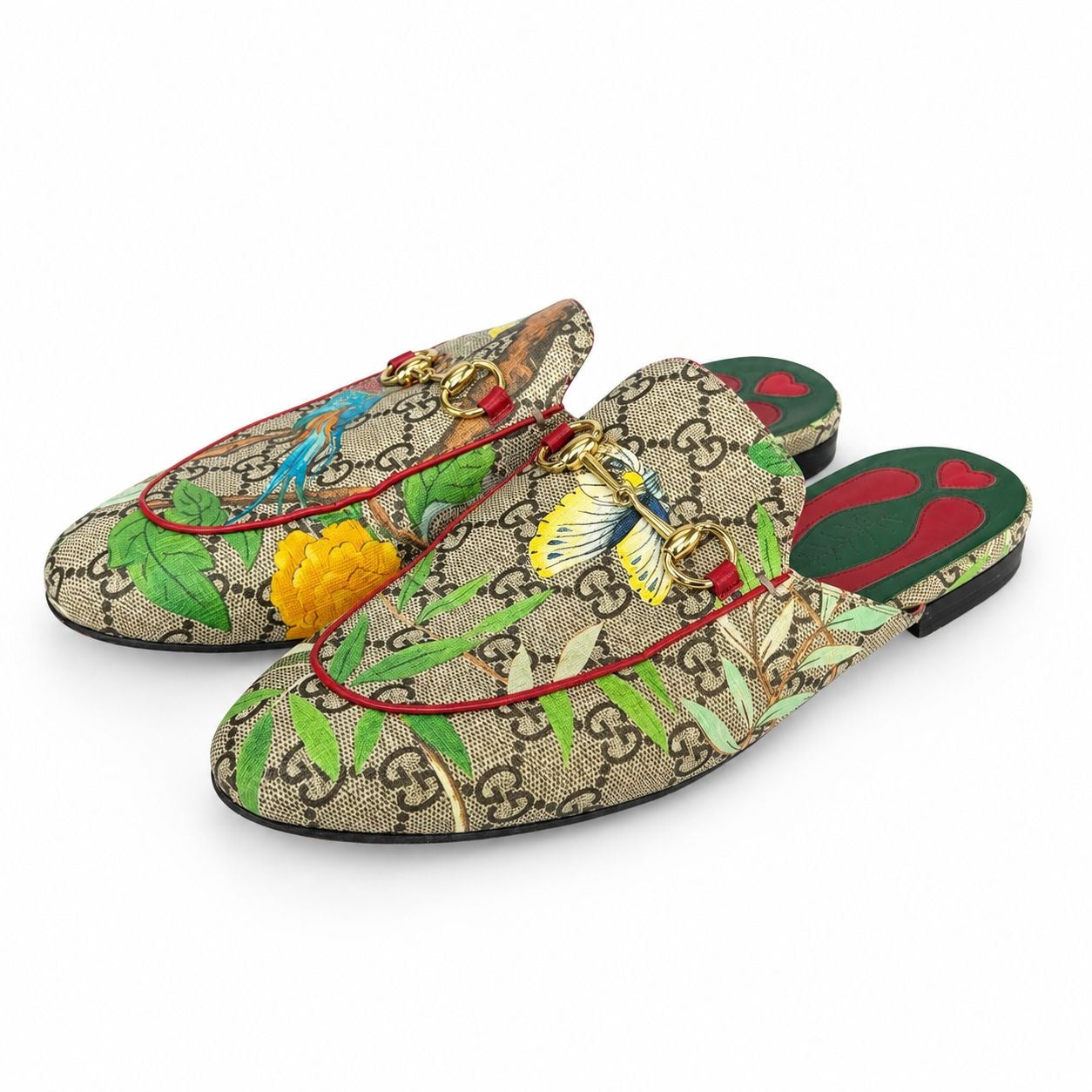 GUCCI - MULES SHOES PRINCETOWN FLORA PRINT GG LOGO SIZE 38,5 EU