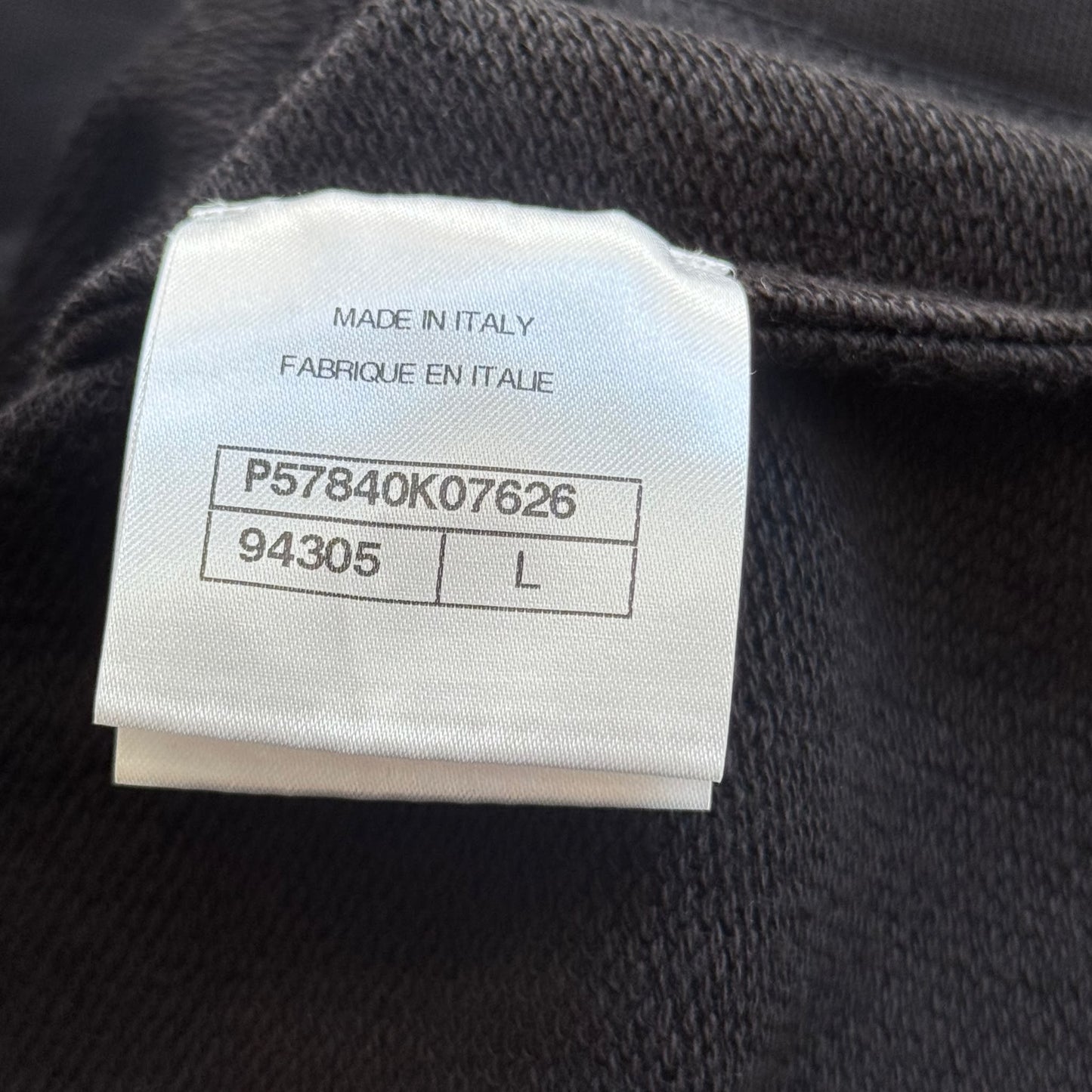 CHANEL - T-SHIRT BLACK GOLD CC LOGO SIZE L