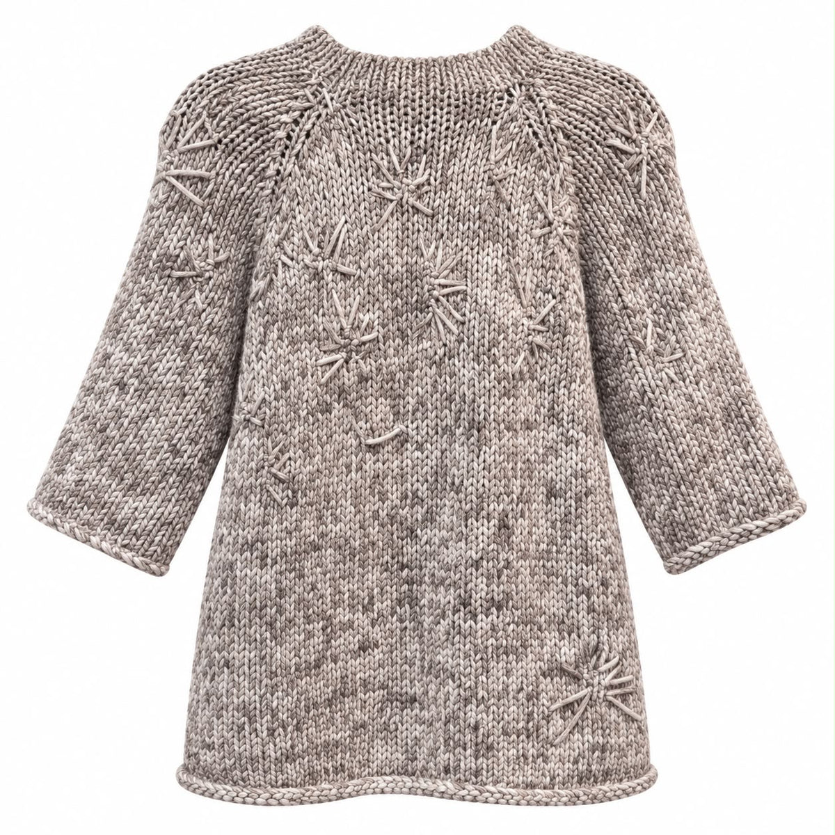 BRUNELLO CUCCINELLI - T-SHIRT KNIT COTTON-BLEND BEIGE CHUNKY SIZE L