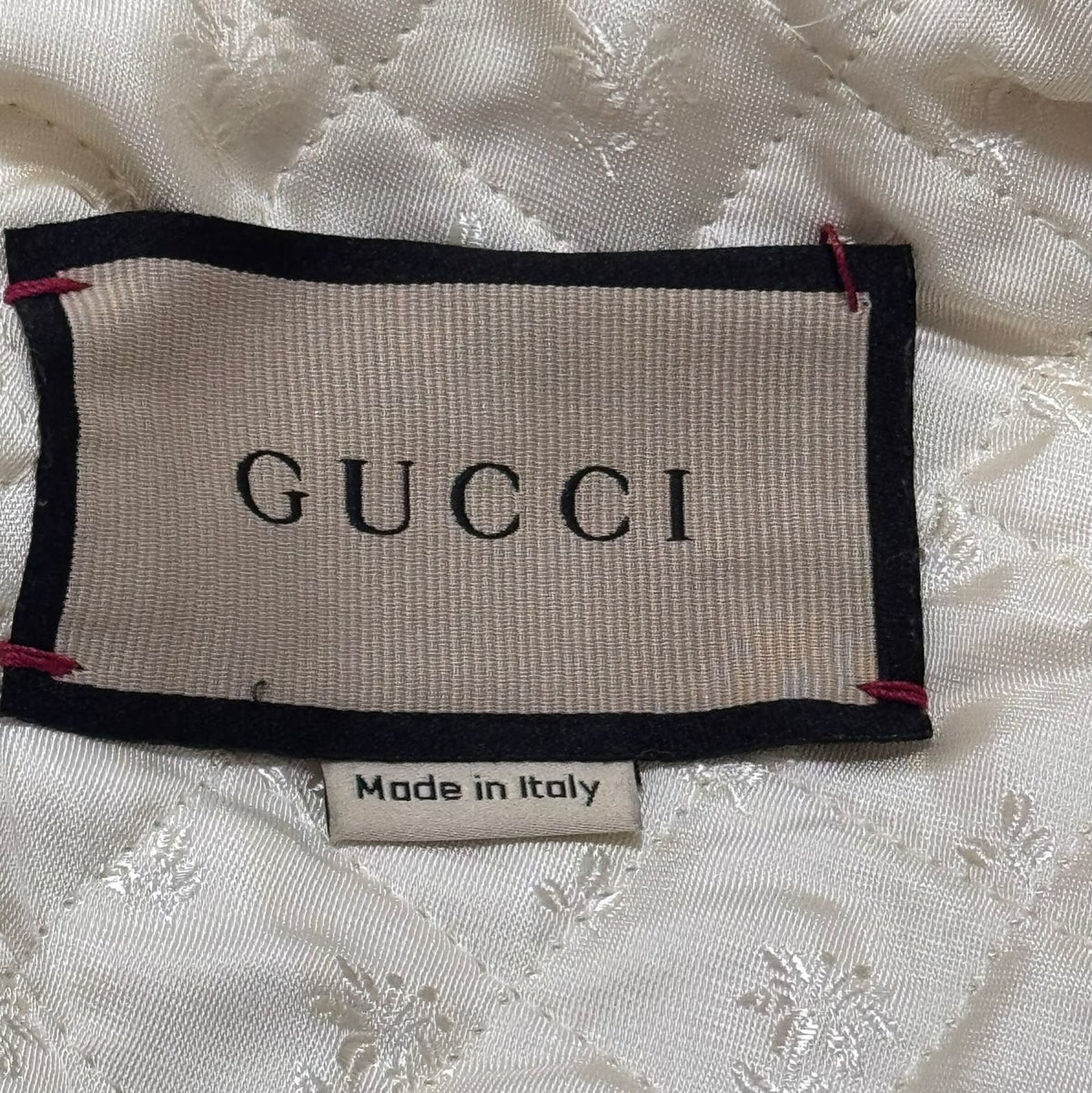 GUCCI - JACKET BOMBER TWEED WHITE WITH LOGO BUTTONS SIZE 38 IT