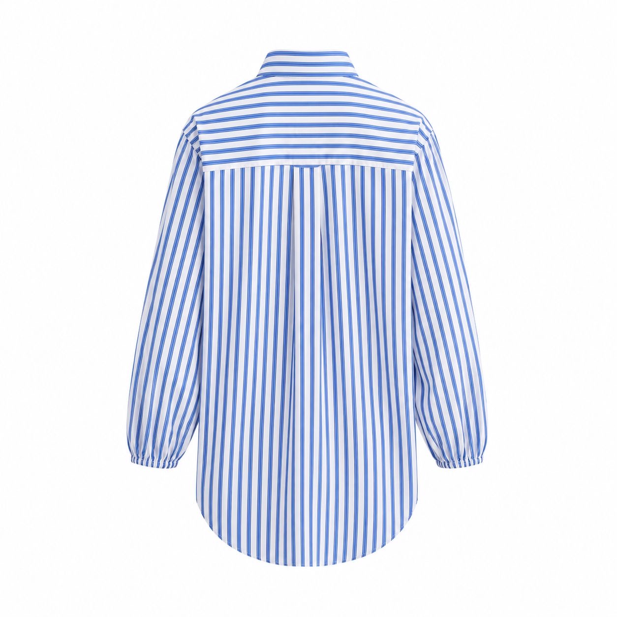 MIU MIU - SHIRT OVERSIZED STRIPES BLUE AND WHITE SIZE 38 IT