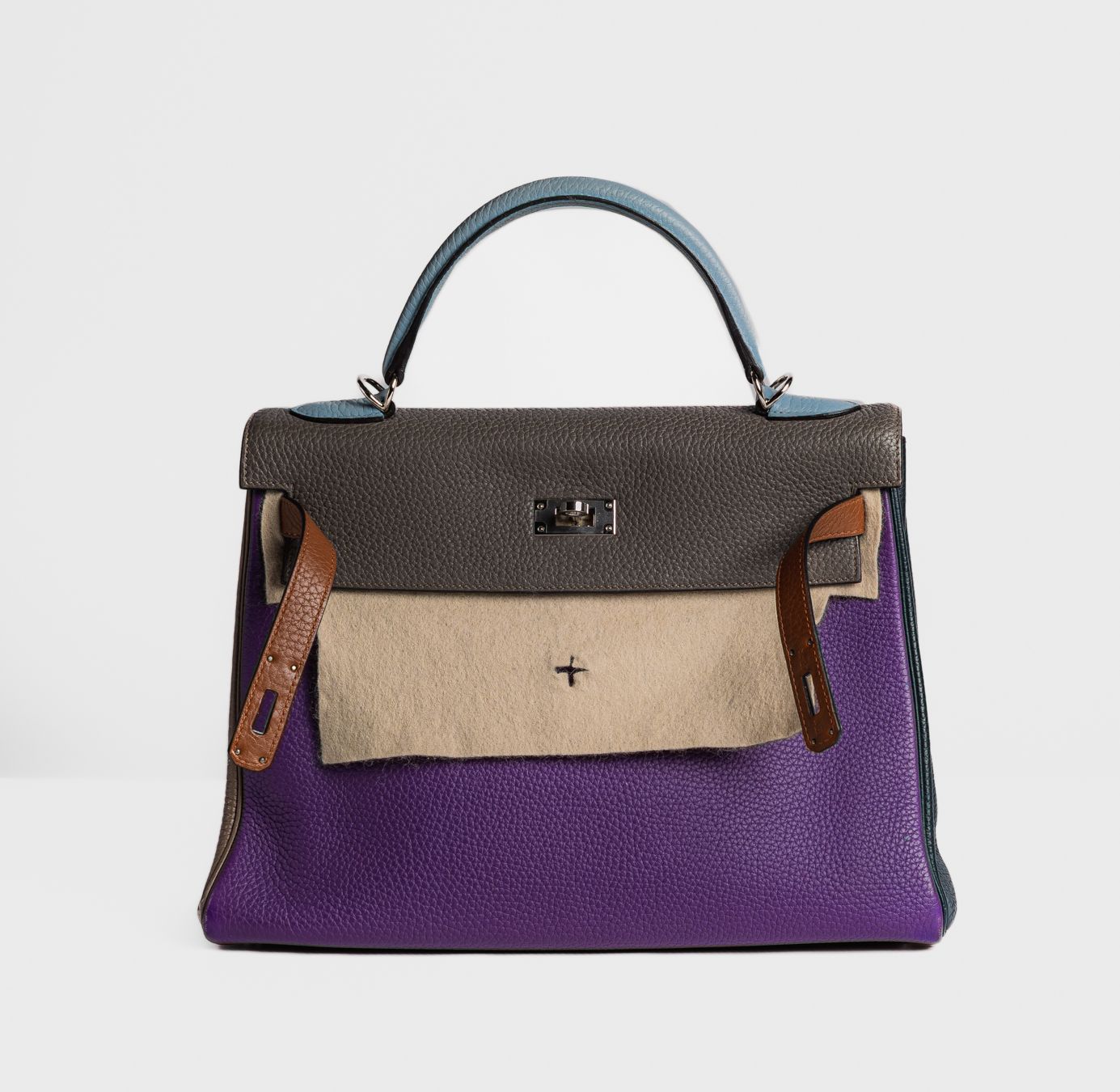 HERMÈS - BAG KELLY 32 ARLEQUIN CLEMENCE LEATHER