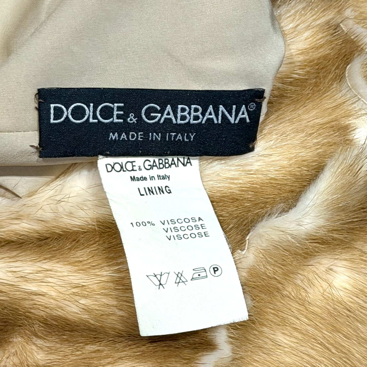 DOLCE & GABBANA - CAPE MINK FUR WITH FOX LIGHT BROWN