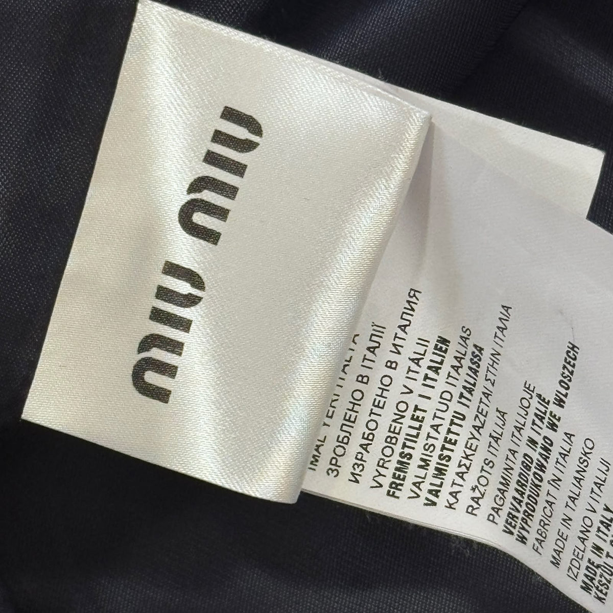 MIU MIU - COAT LONG TWEED HOUNDSTOOTH RED & NAVY BLUE SIZE 36 IT