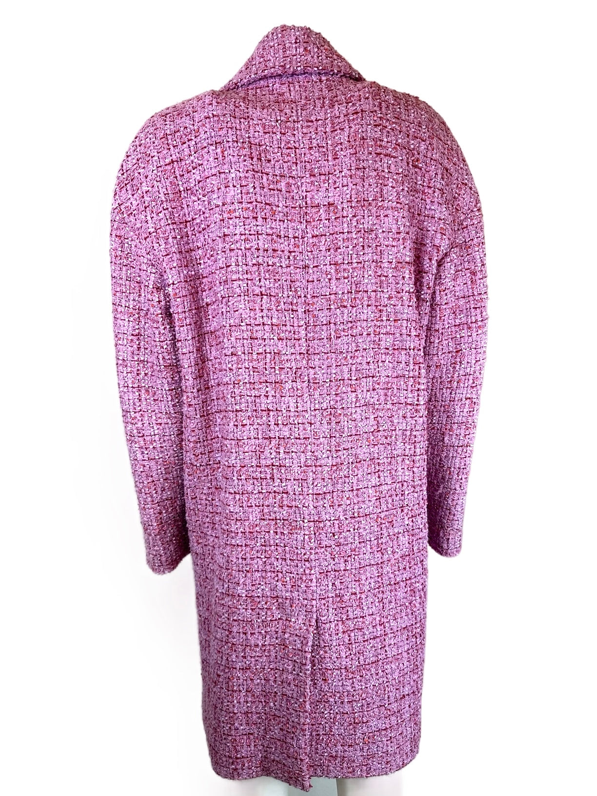 CHANEL - Oversize Coat tweed pink size 38 FR