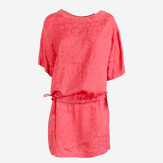 LOUIS VUITTON - DRESS LÉOPARD PRINT PINK SIZE 40 FR