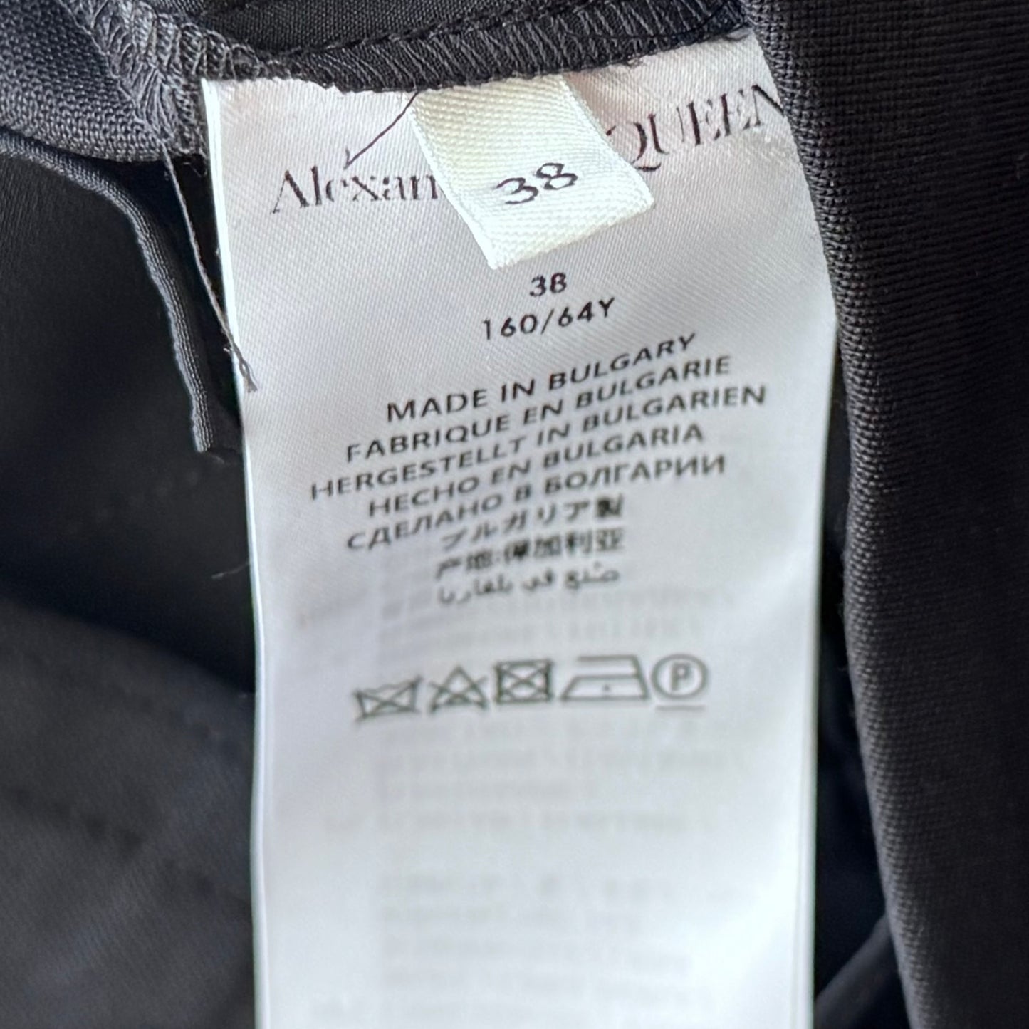 ALEXANDER MCQUEEN - SUIT JACKET & TROUSERS BLACK WOOL 36FR/38FR