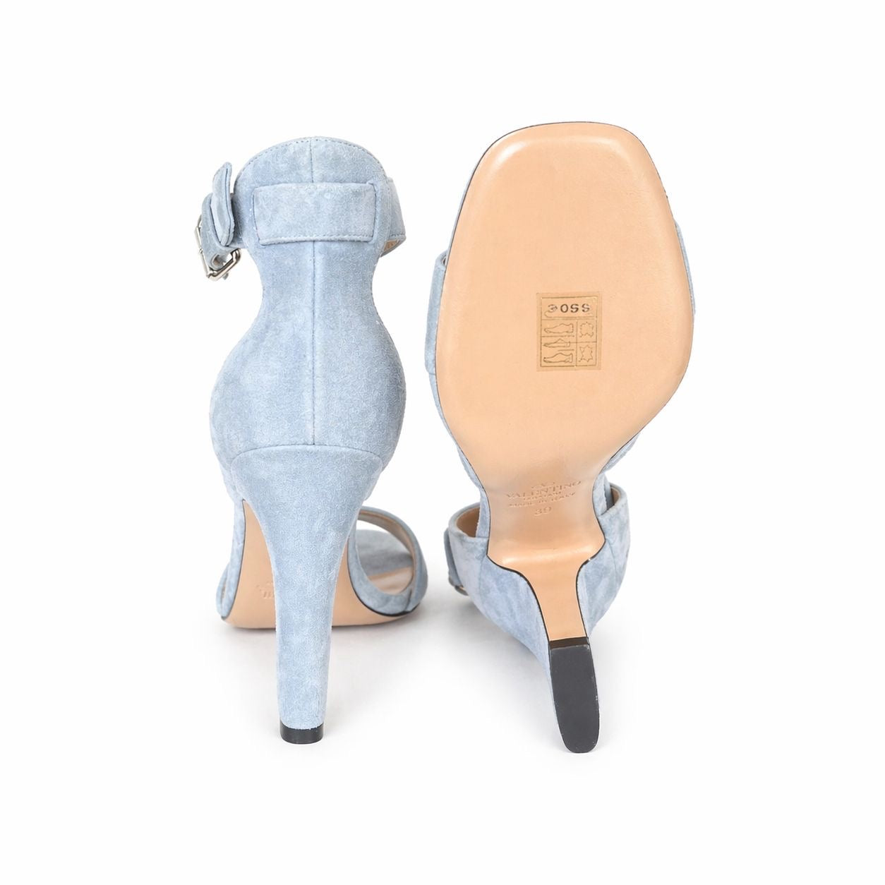 VALENTINO - *BRAND NEW* SANDALS HIGH LIGHT BLUE SUÈDE SIZE 37 EU