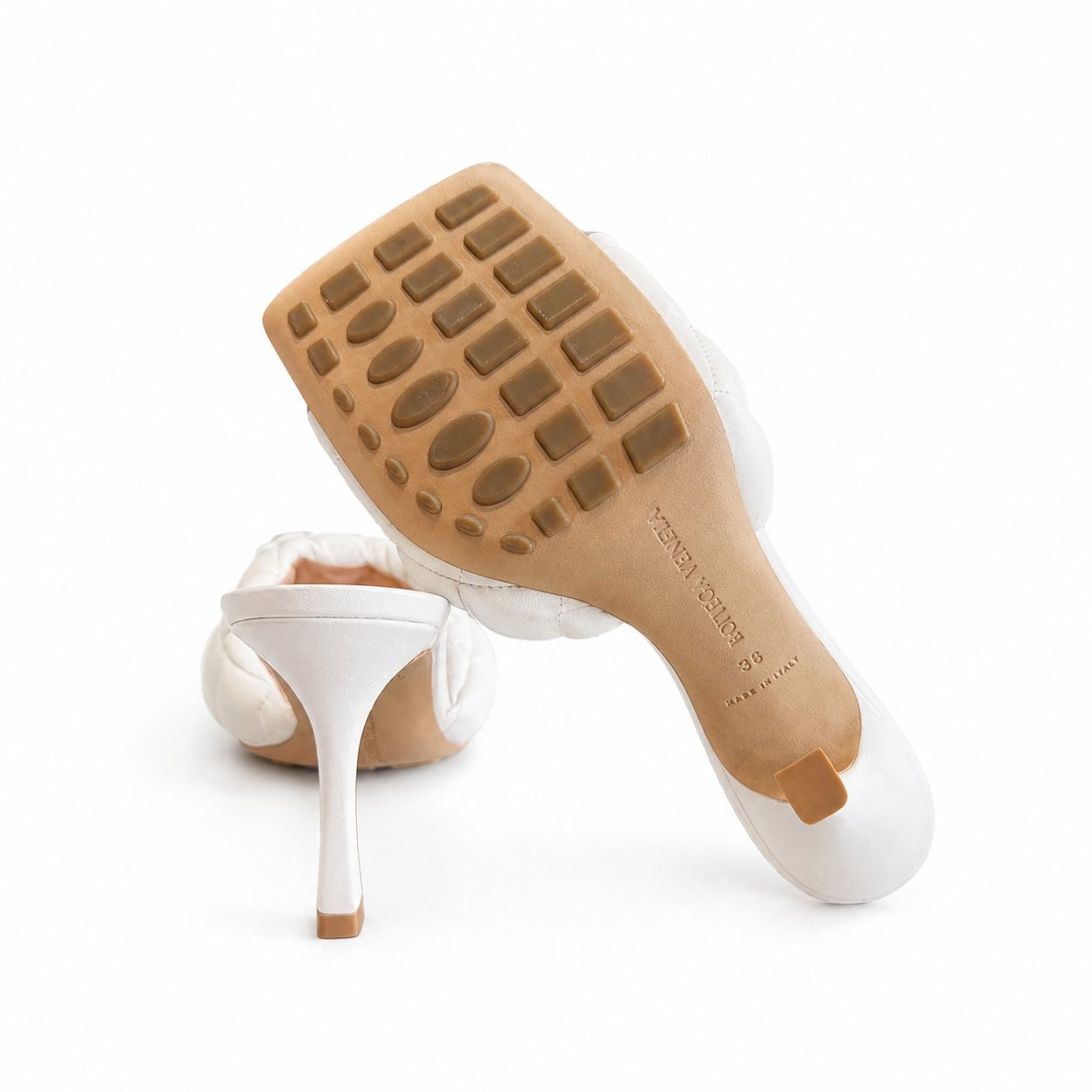 BOTTEGA VENETA - *BRAND NEW* SANDALS HIGH WHITE LEATHER SIZE 36 EU