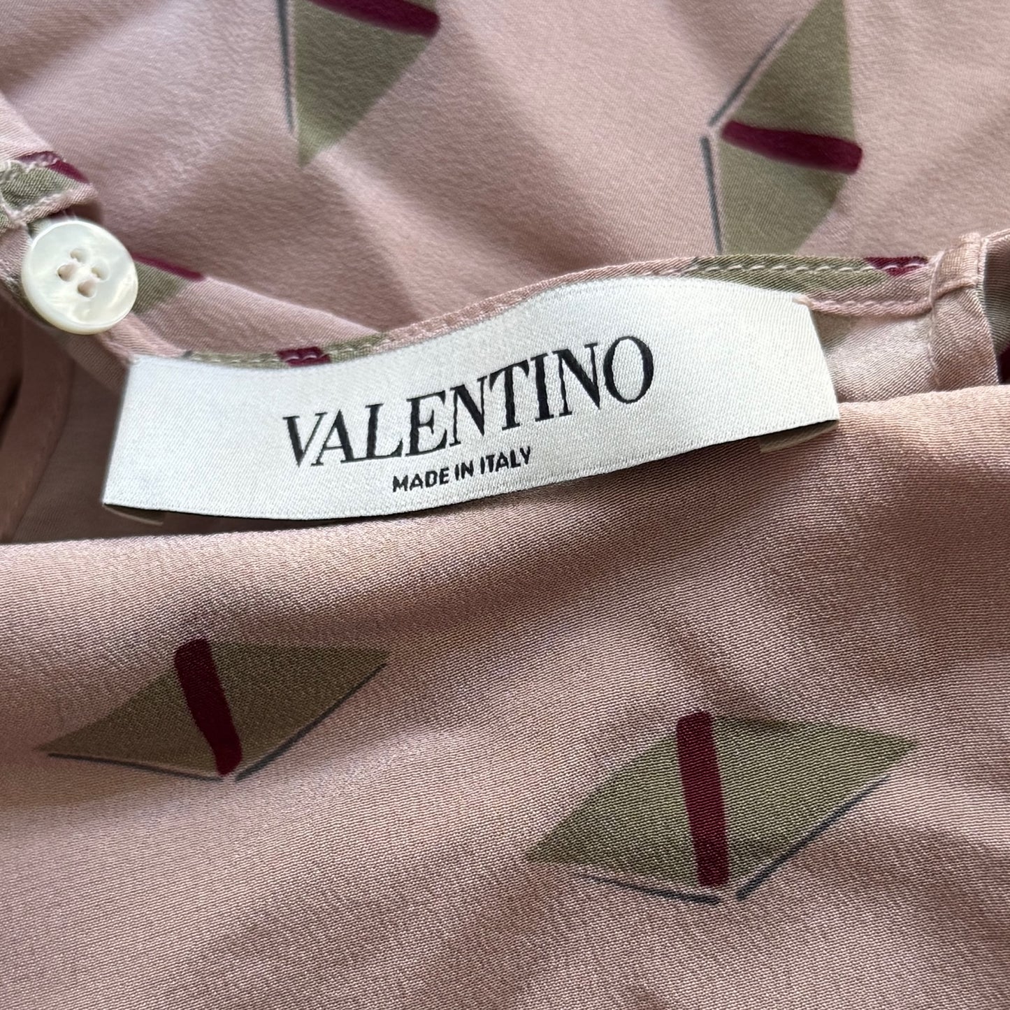 VALENTINO - BLOUSE SLEVELESS PINK SILK WITH NECK BOW SIZE 38 IT