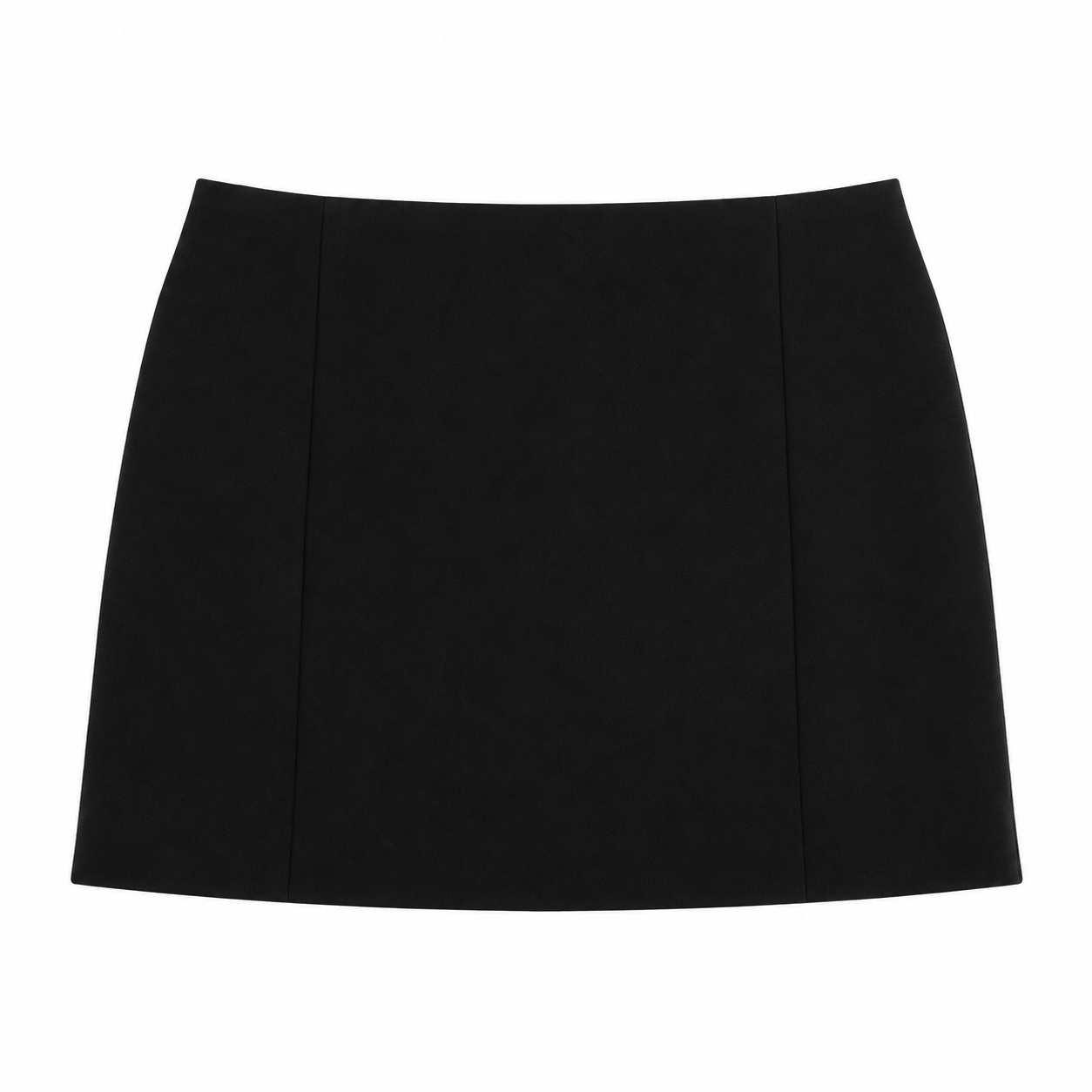 SAINT LAURENT - SKIRT MINI BLACK WOOL WITH BUTTONS SIZE 38 FR