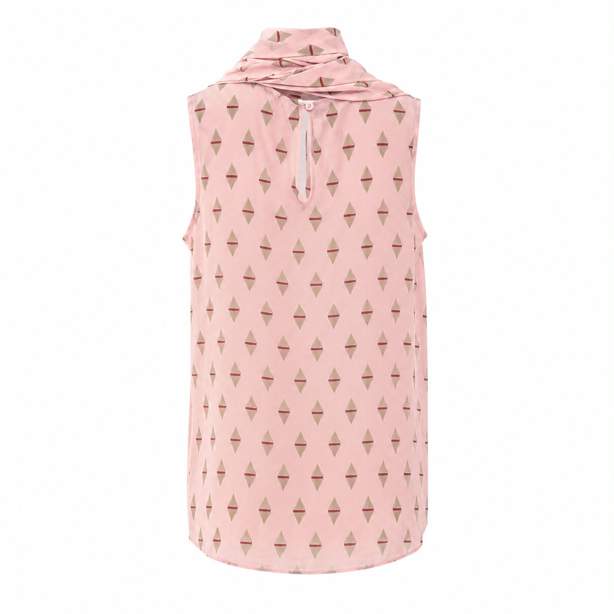 VALENTINO - BLOUSE SLEVELESS PINK SILK WITH NECK BOW SIZE 38 IT