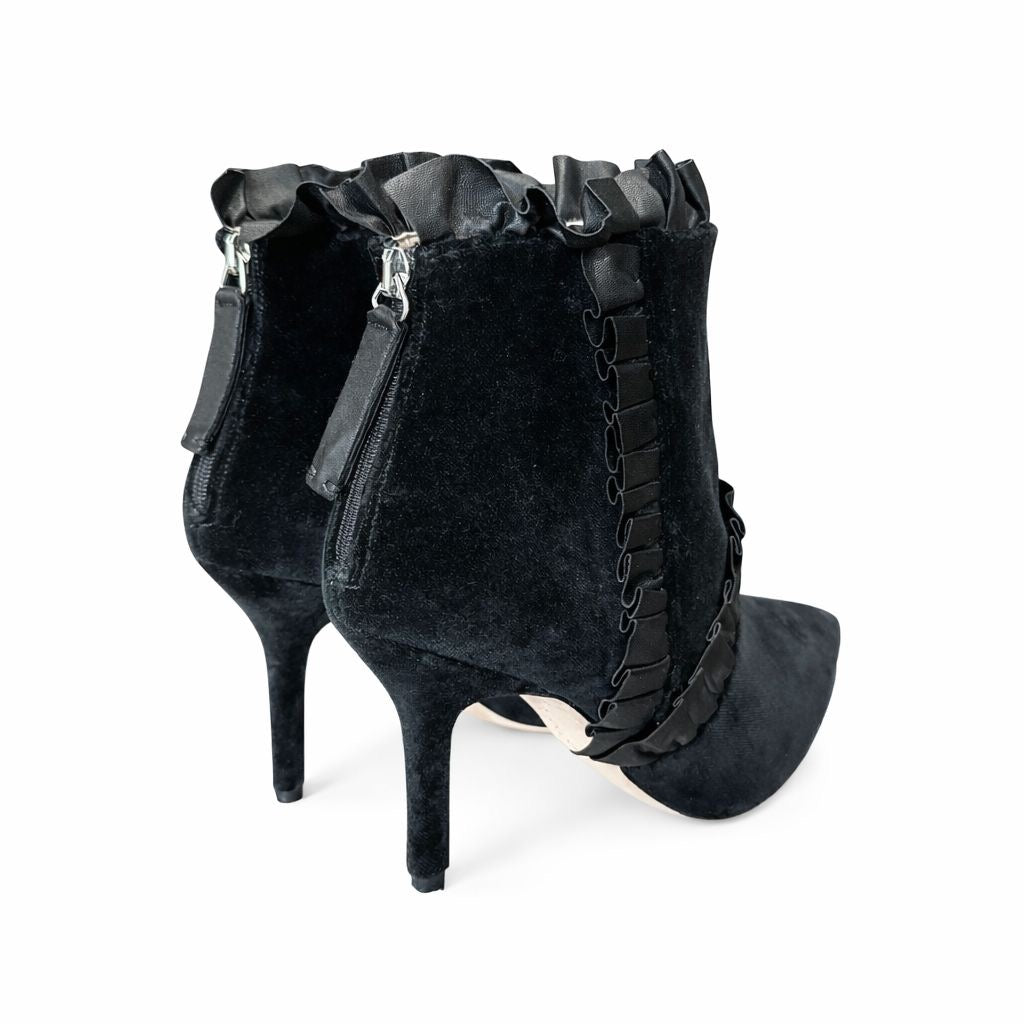 CHRISTOPHER KANE - *BRAND NEW* HIGH BOOTIES  BLACK VELVET SIZE 40 EU