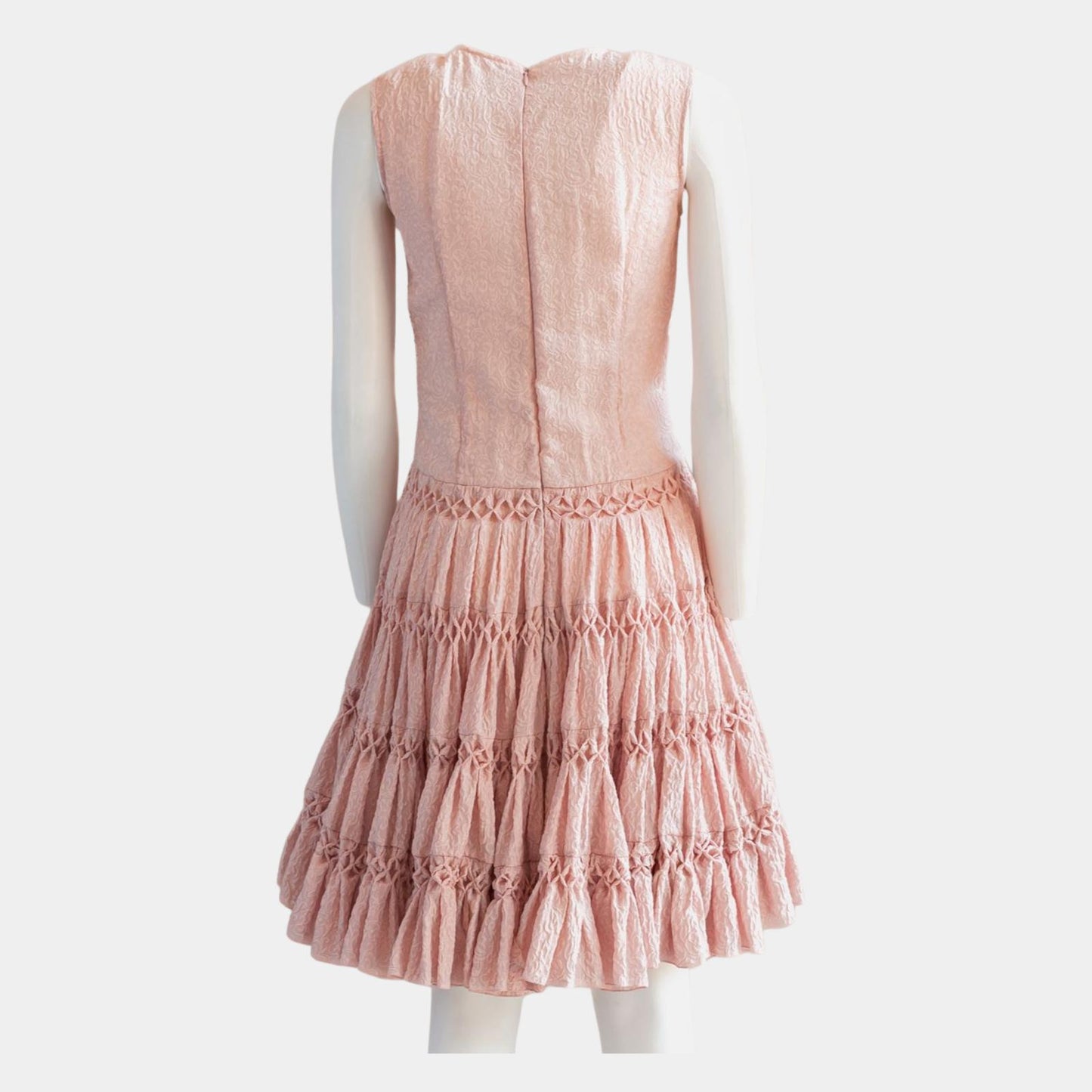 ERMANNO SCERVINO - DRESS MINI PINK SLEVELESS FLARED SIZE 38 IT