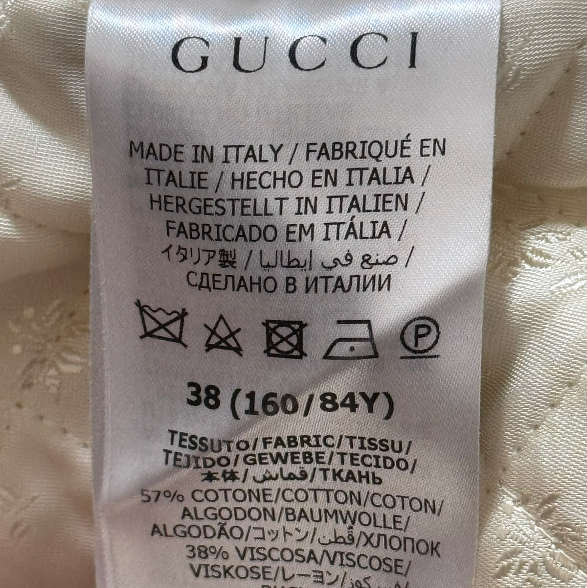 GUCCI - JACKET BOMBER TWEED WHITE WITH LOGO BUTTONS SIZE 38 IT