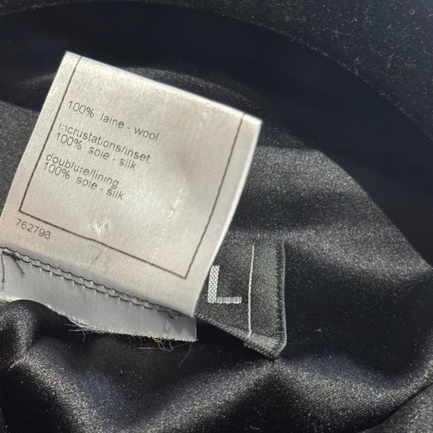 CHANEL - JACKET WOOL BLACK SIZE 36 FR