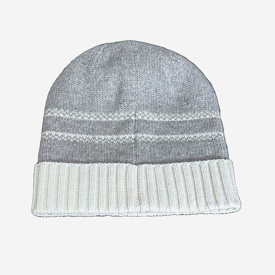 DIOR - BEANIE GREY AND WHITE WOOL/CACHEMIRE