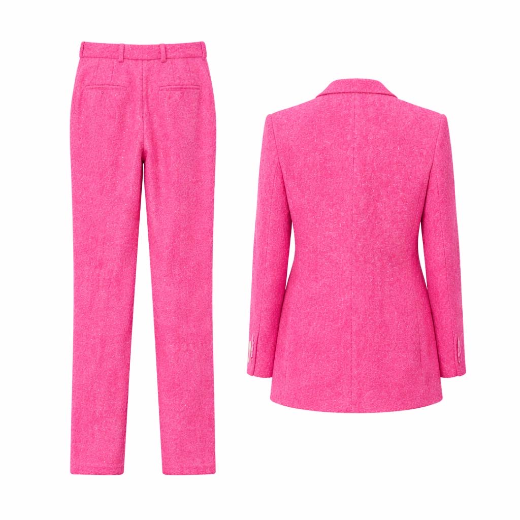 DOLCE & GABBANA - SET JACKET & TROUSERS SEQUIN FUCHSIA SIZE 38 IT