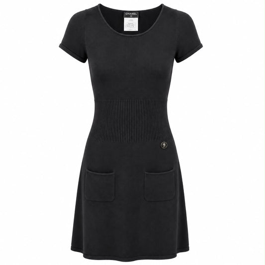 CHANEL - DRESS MINI BLACK SIZE 36 FR