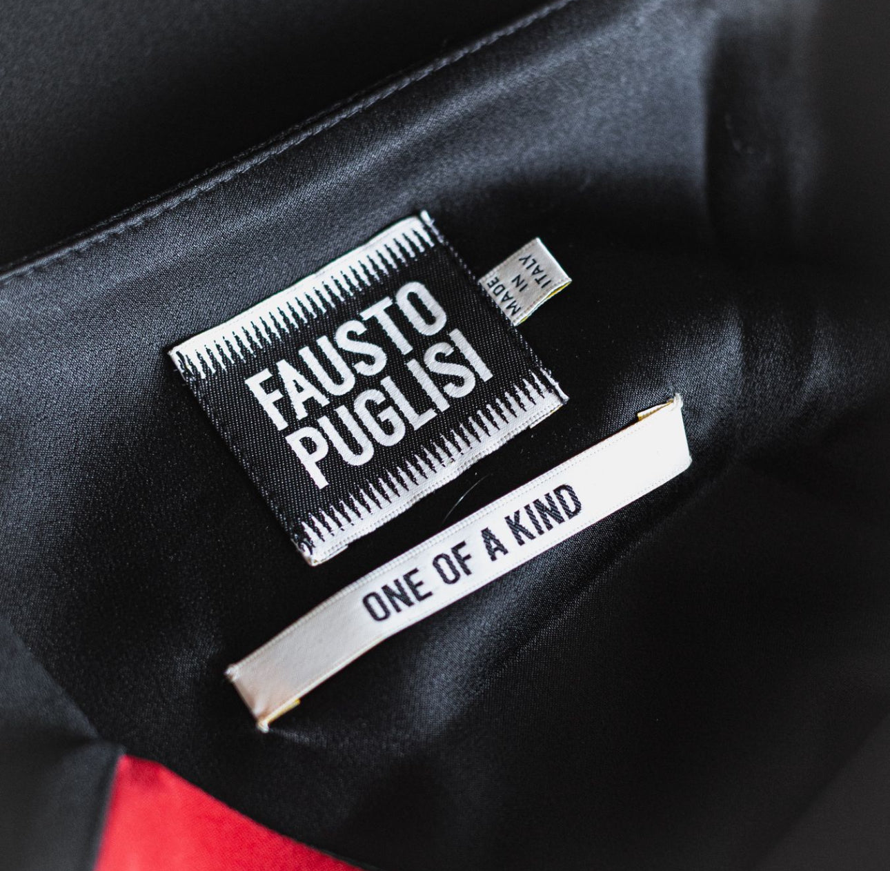 FAUSTO PUGLISI - DRESS MINI RED & BLACK SIZE 40 IT