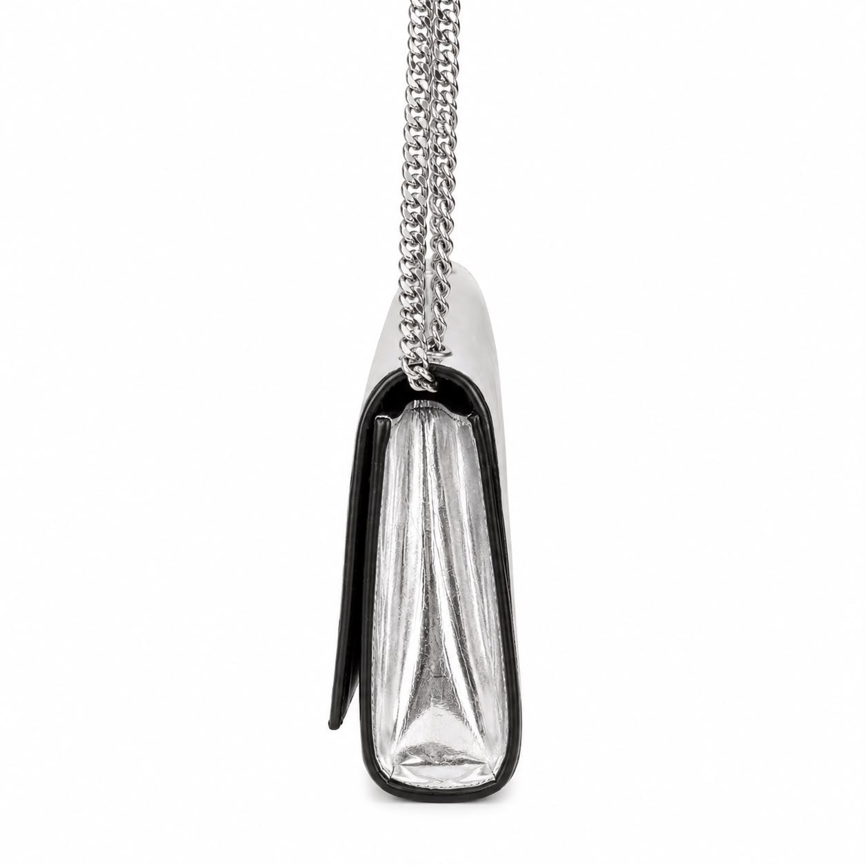 SAINT LAURENT - KATE BAG MIRRORED SILVER VINYL
