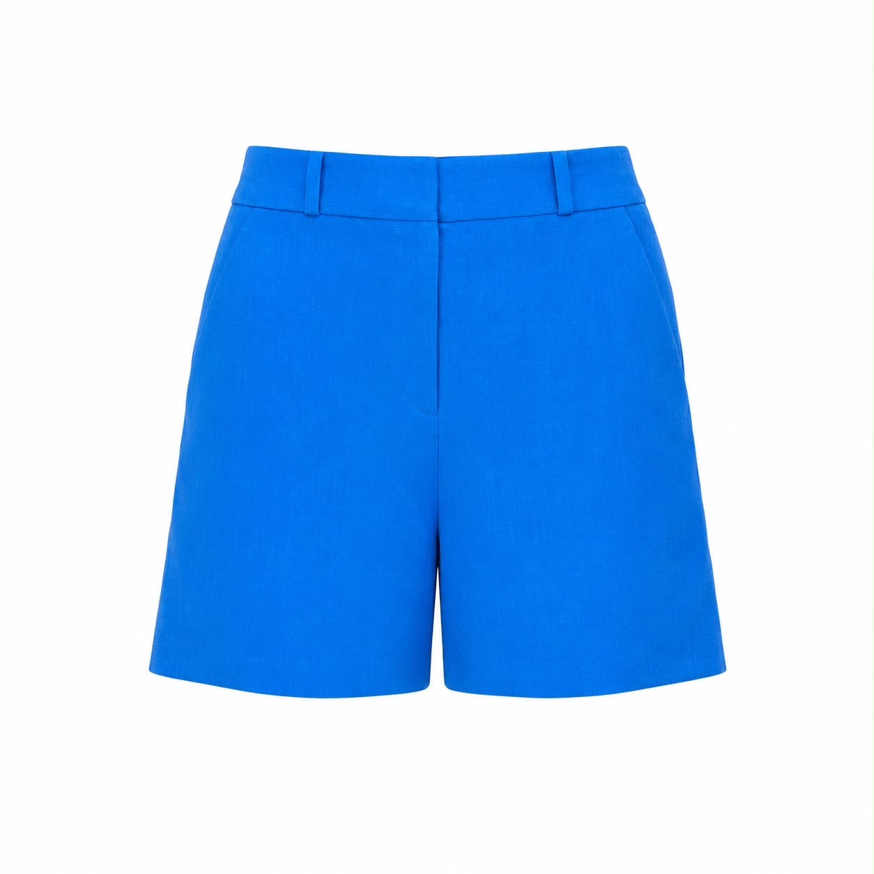 LORO PIANA - SHORTS ELECTRIC BLUE LINEN SIZE 38 FR