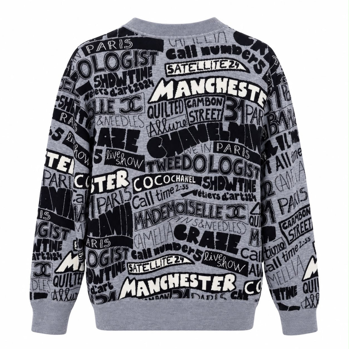 CHANEL – SWEATER PARIS–MANCHESTER IN WOOL MÉTIERS D’ART 2023/24 SIZE FR 34 / IT 38